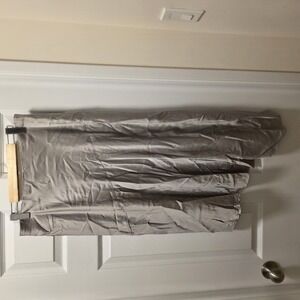 Frank and Oak - The Asymmetrical Midi Skirt in Light Grey